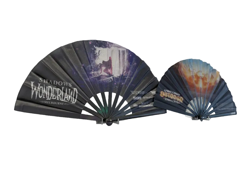 folding fans on wall mounts